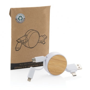 Logotrade firmakingitused pilt: RCS taaskasutatud plastist Ontario 6-in-1 sissetõmmatav kaabel